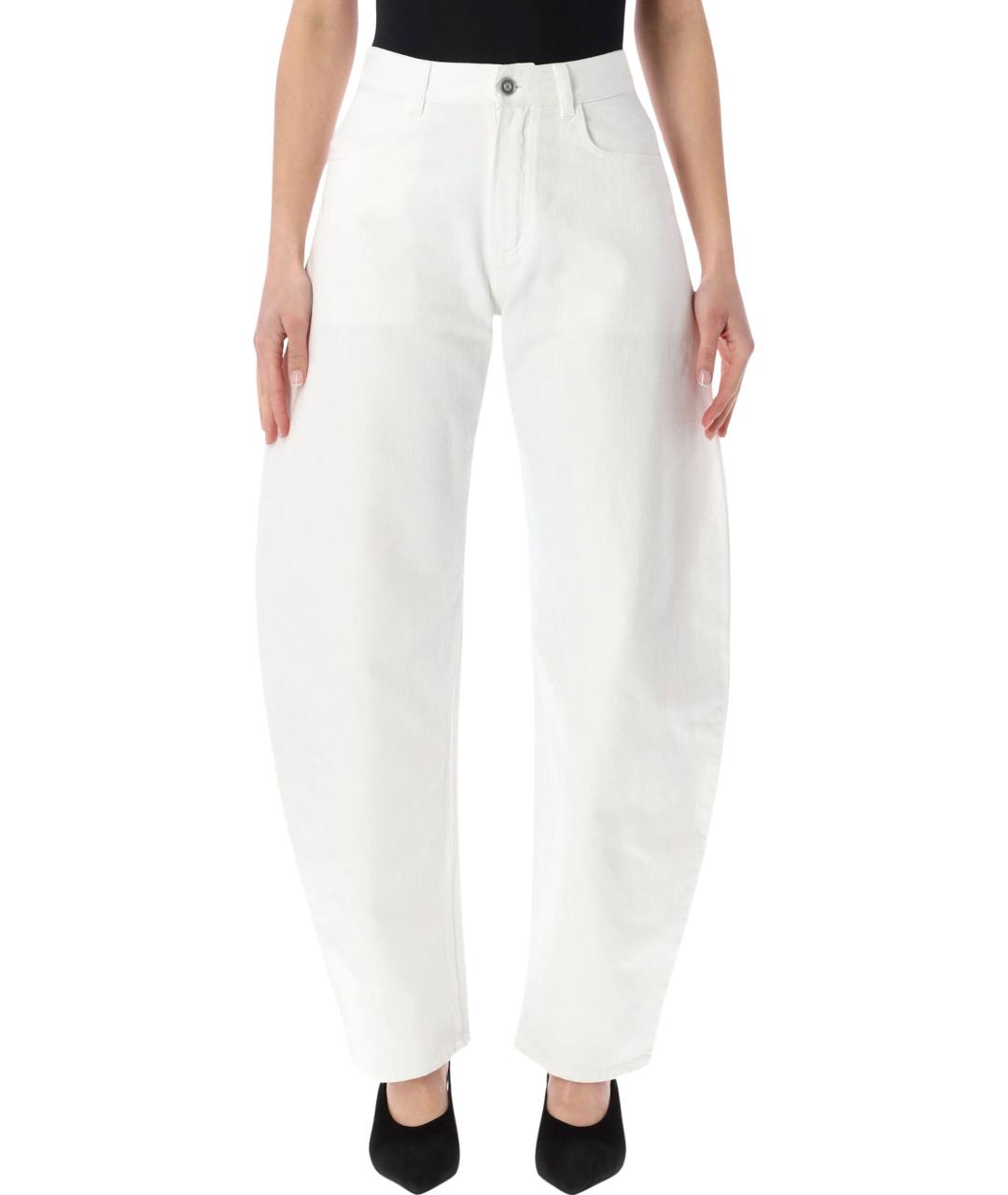 ALAIA Белые хлопковые прямые джинсы, фото 1