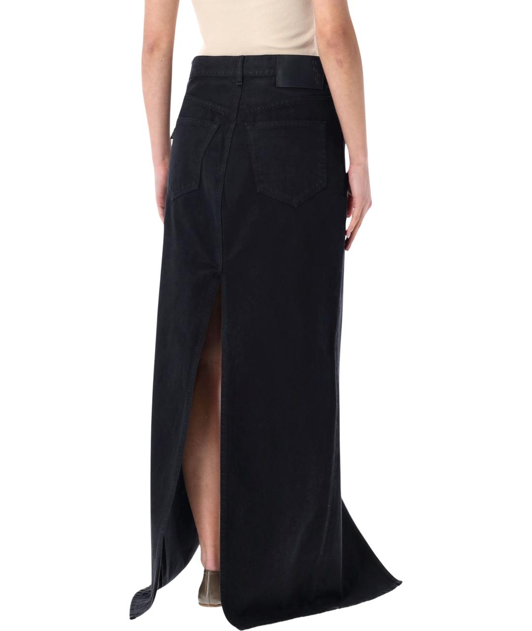 HAIKURE Черная хлопковая юбка миди, фото 2