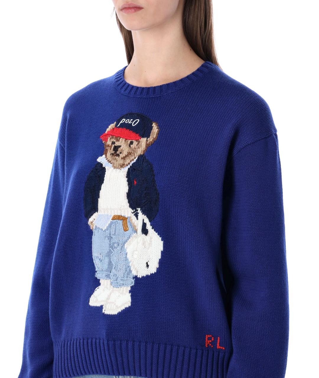 POLO RALPH LAUREN Синий хлопковый джемпер / свитер, фото 3