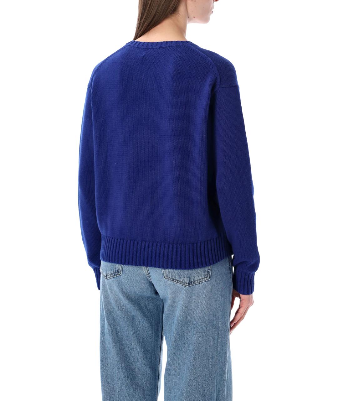 POLO RALPH LAUREN Синий хлопковый джемпер / свитер, фото 2