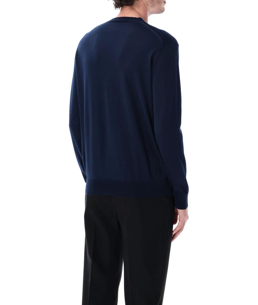 PRADA Синий хлопковый джемпер / свитер, фото 2