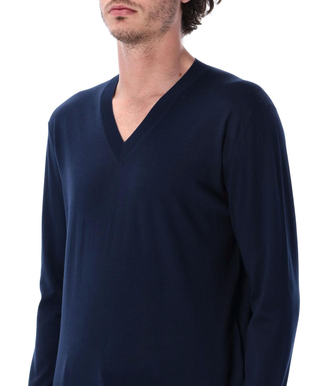 PRADA Синий хлопковый джемпер / свитер, фото 3