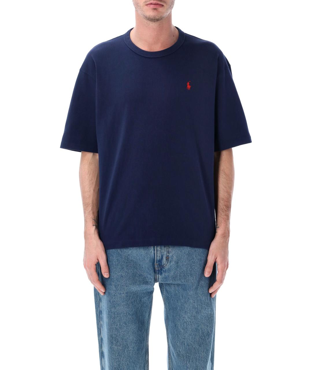 POLO RALPH LAUREN Синяя хлопковая футболка, фото 1