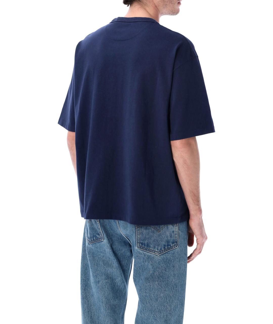 POLO RALPH LAUREN Синяя хлопковая футболка, фото 2