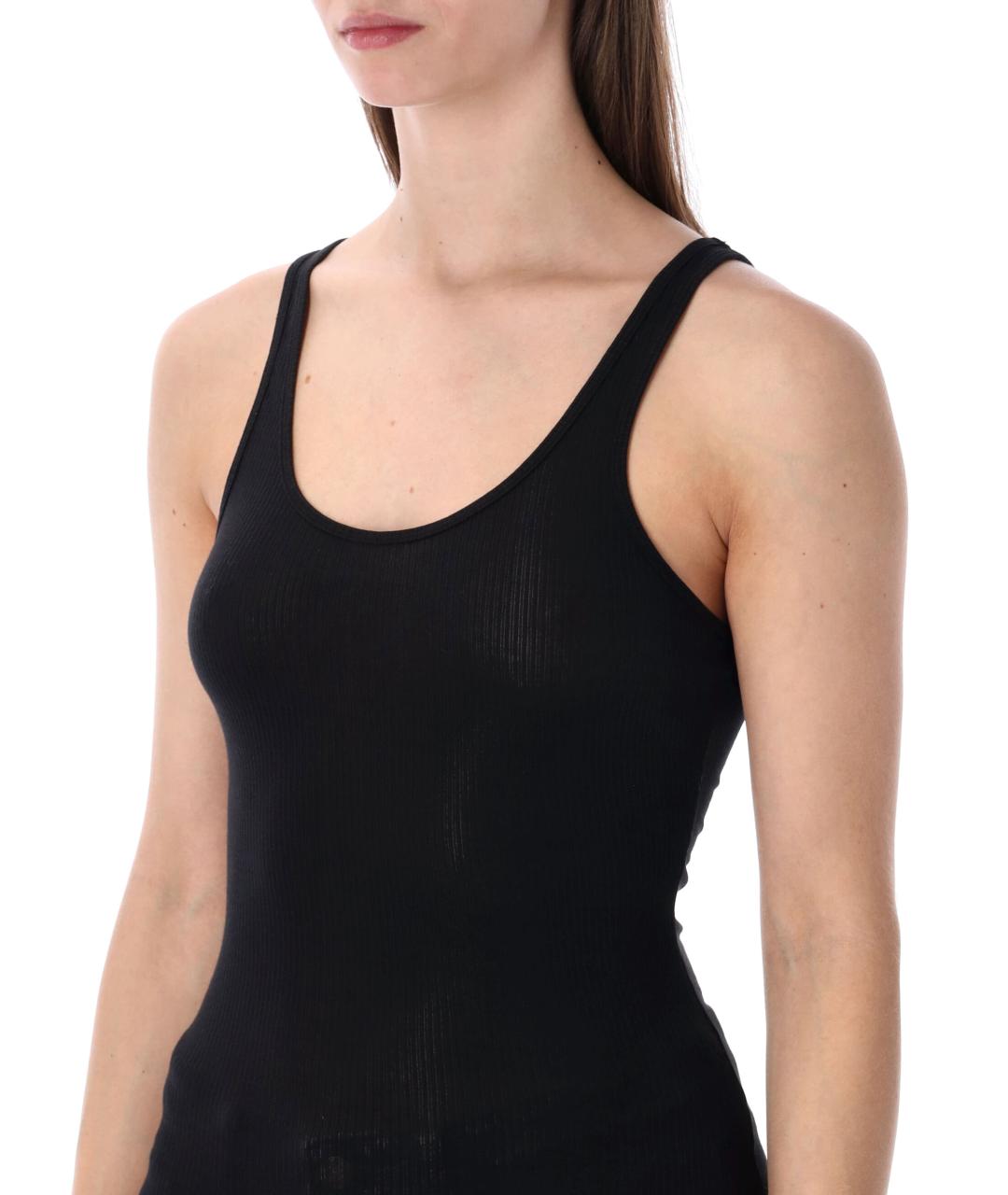 JAMES PERSE Черная хлопковая майка, фото 3