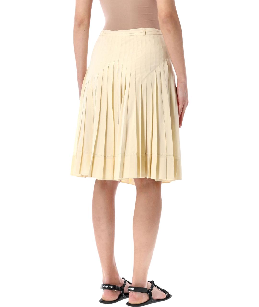 LOW CLASSIC Желтая юбка миди, фото 2