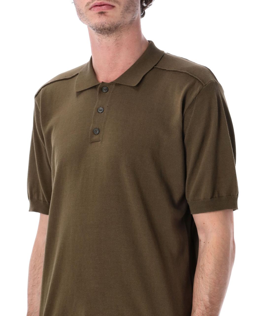 CP COMPANY Зеленые хлопковое поло с коротким рукавом, фото 3