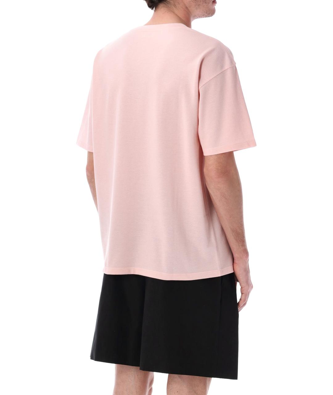 SAINT LAURENT Розовая хлопковая футболка, фото 2