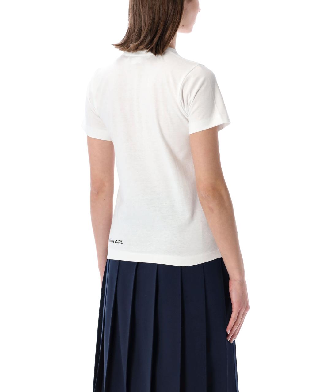 COMME DES GARÇONS Белая хлопковая футболка, фото 2