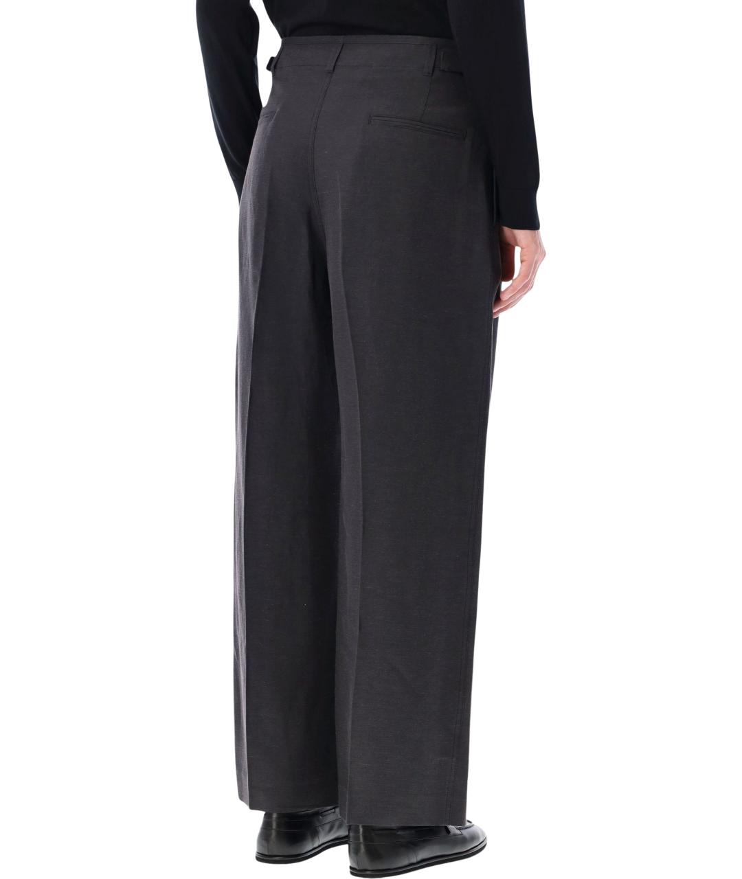 LEMAIRE Черные вискозные повседневные брюки, фото 2