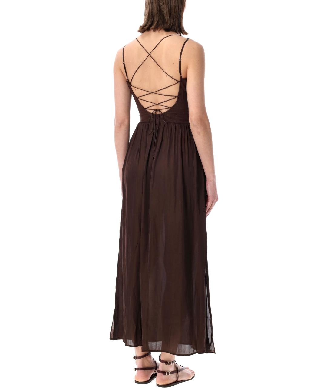 SESSUN Коричневое полиэстеровое повседневное платье, фото 2