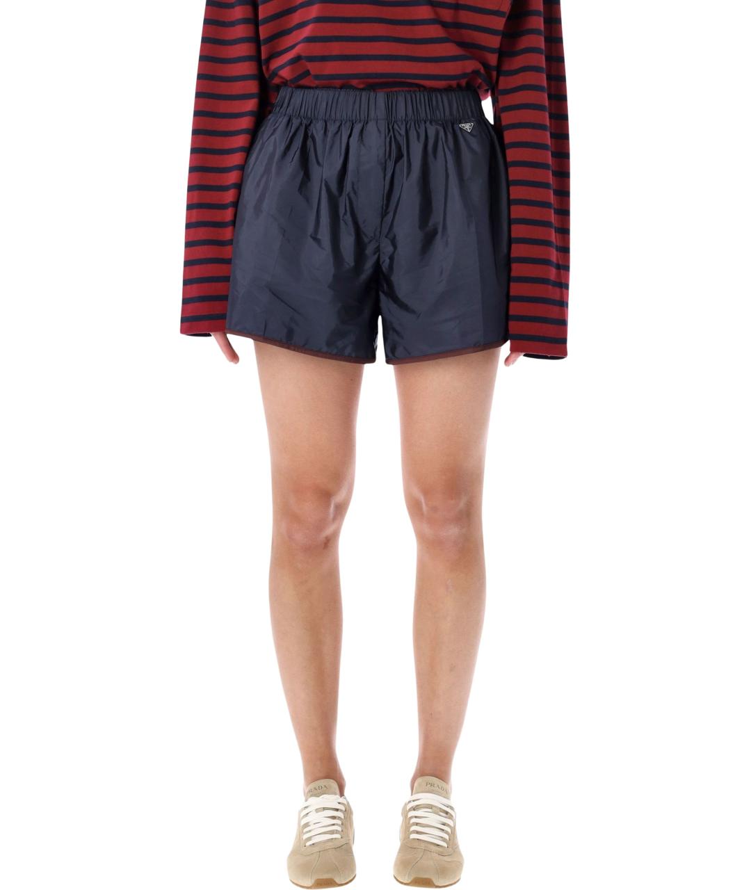 PRADA Темно-синие полиамидовые шорты, фото 1