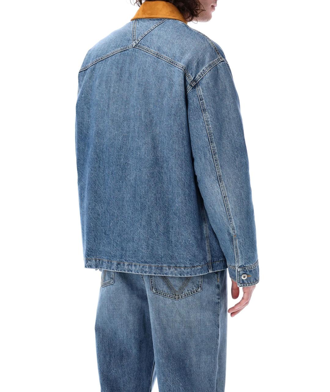 BOTTEGA VENETA Голубая хлопковая куртка, фото 2