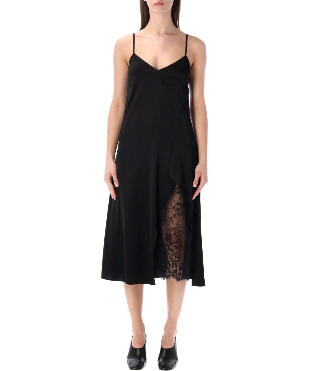 ACNE STUDIOS Черное вискозное коктейльное платье, фото 1