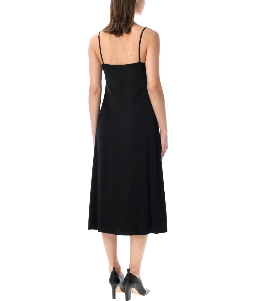 ACNE STUDIOS Черное вискозное коктейльное платье, фото 2