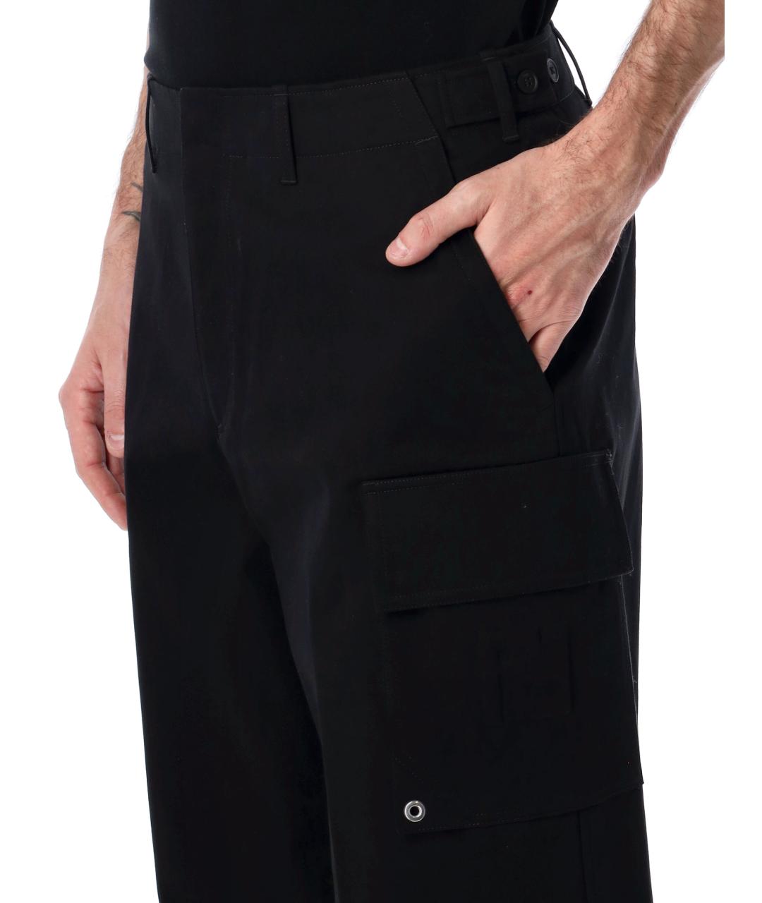 FENDI Черные хлопковые повседневные брюки, фото 3