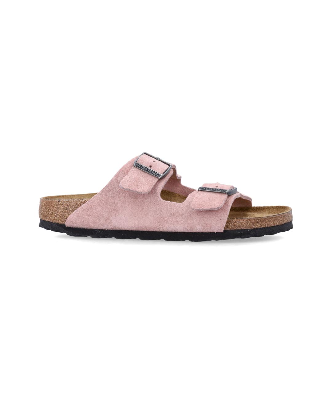 BIRKENSTOCK Розовые замшевые сандалии, фото 1