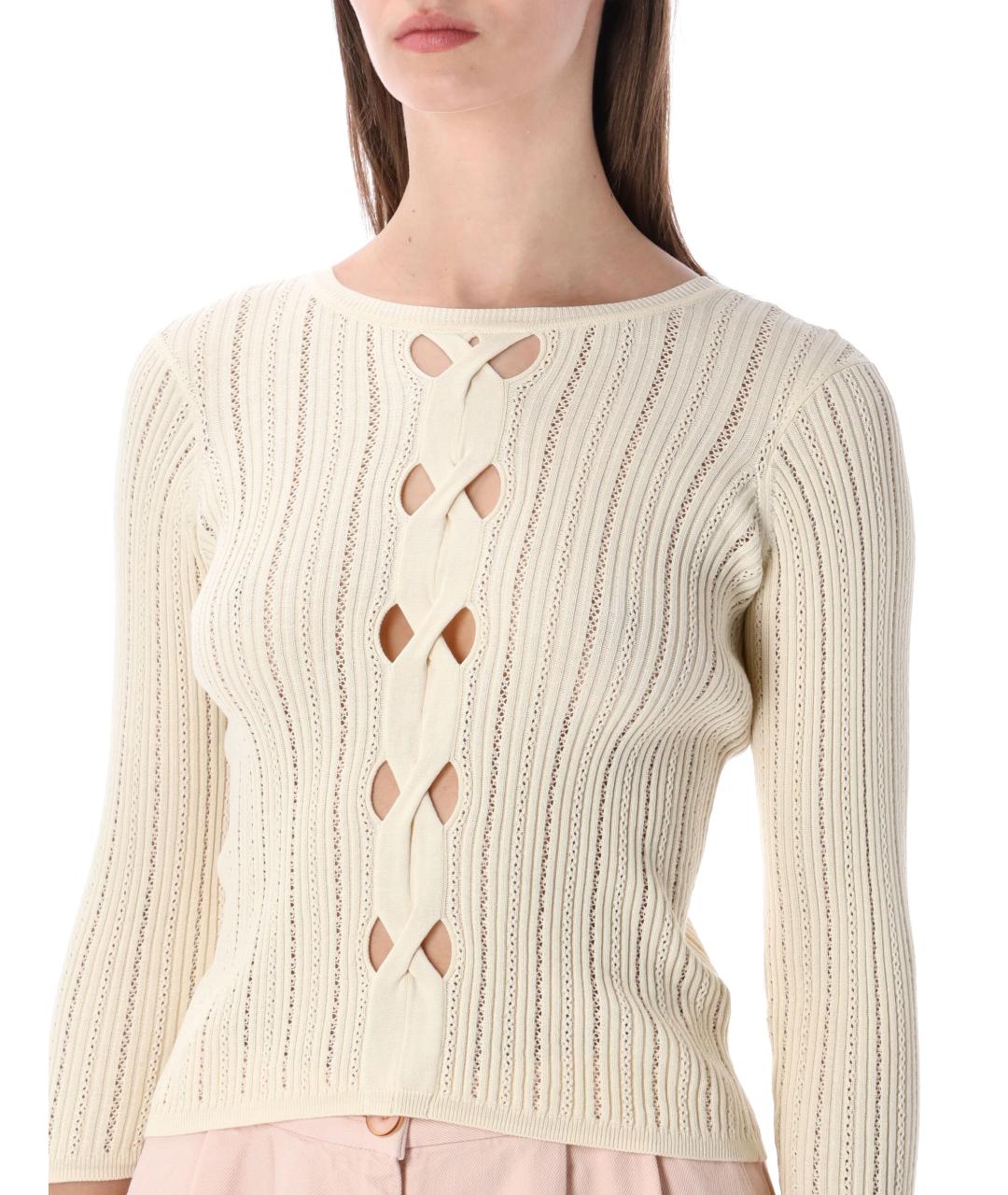 SESSUN Бежевый хлопковый джемпер / свитер, фото 3