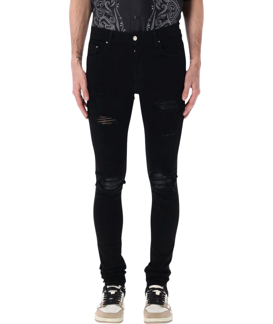 AMIRI Черные хлопковые джинсы скинни, фото 1