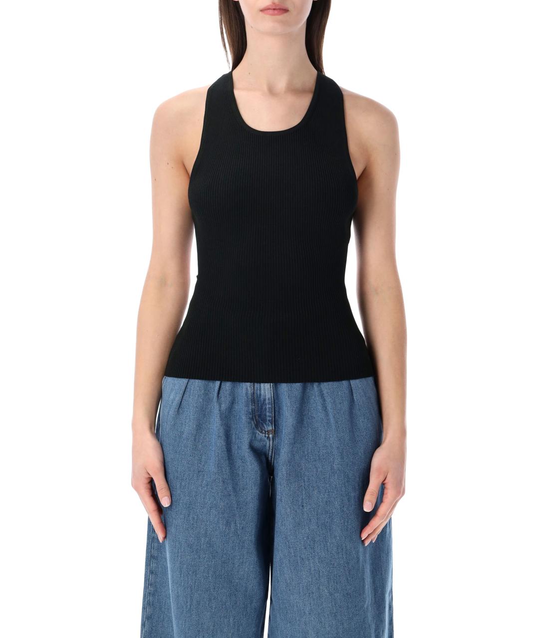 SESSUN Черная вискозная майка, фото 1