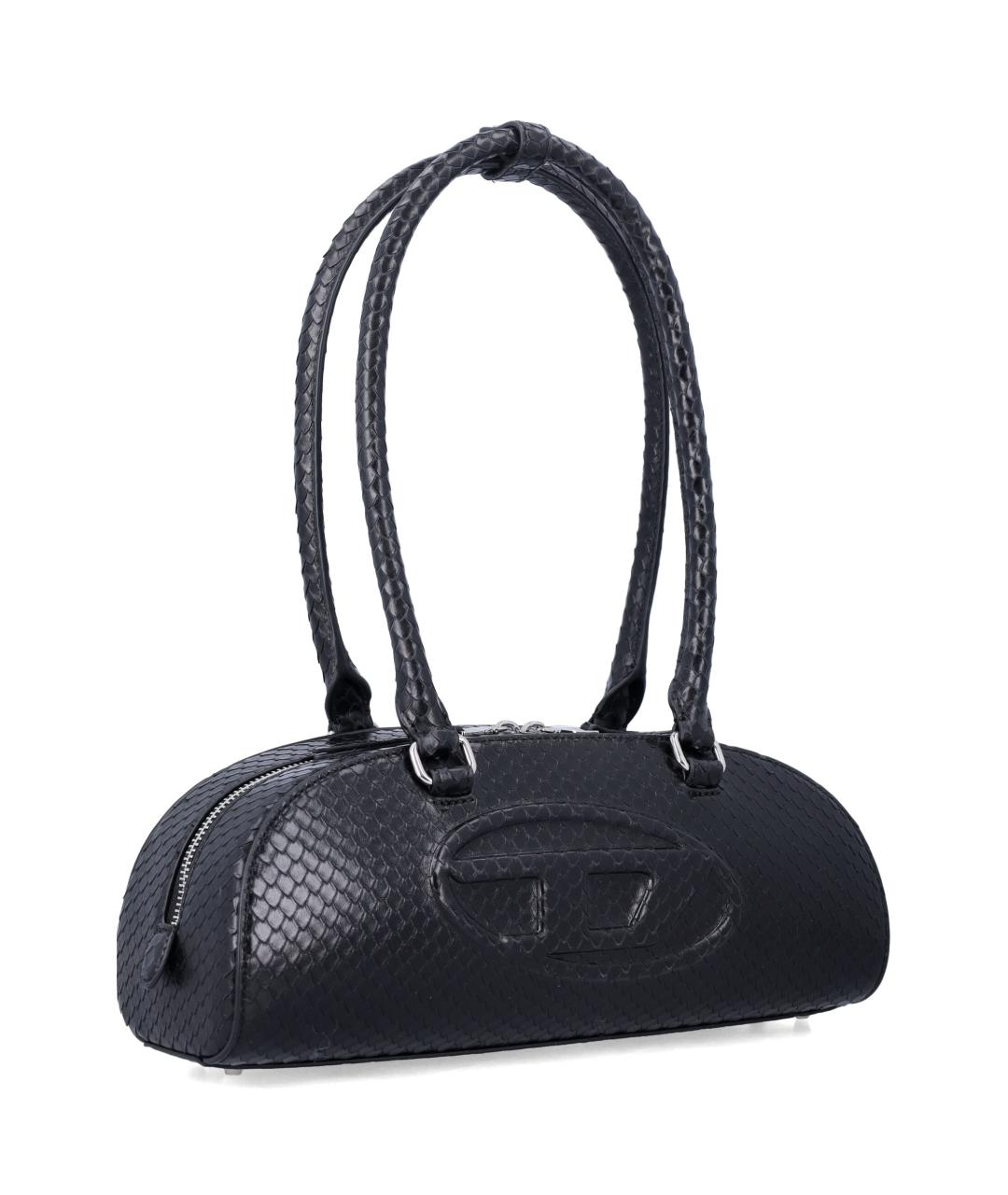 DIESEL Черная кожаная сумка через плечо, фото 2