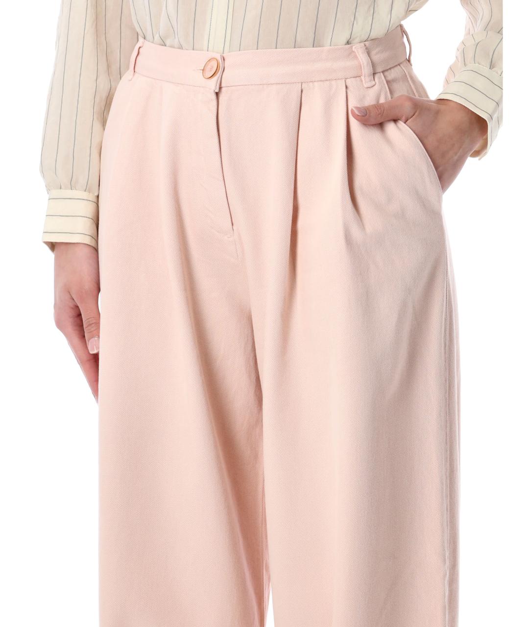 SESSUN Розовые прямые брюки, фото 3