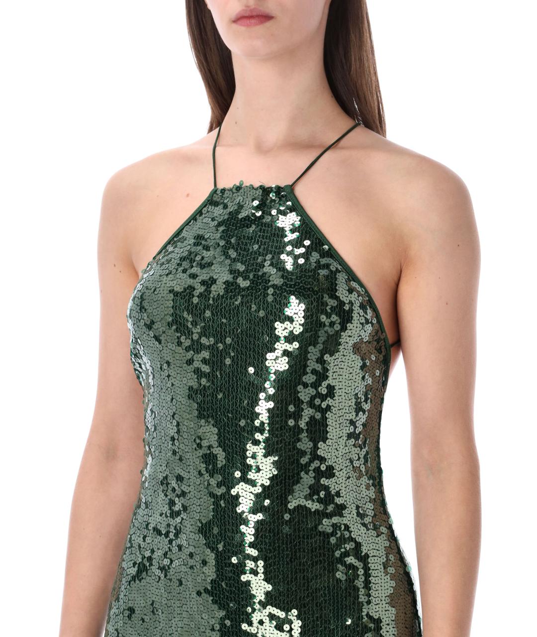 OSEREE Зеленые полиэстеровое коктейльное платье, фото 3