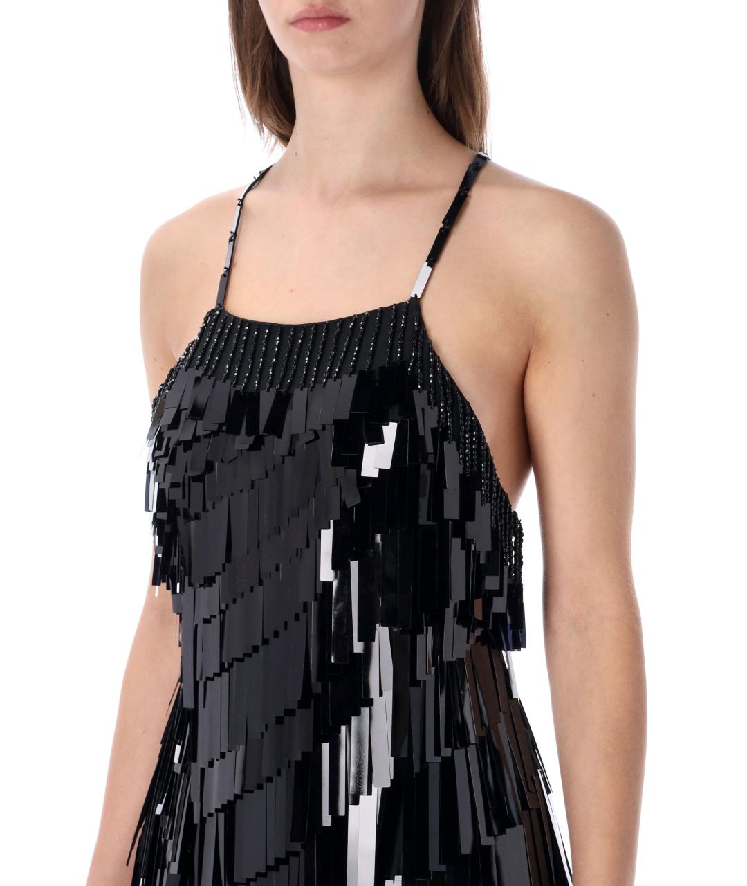 THE ATTICO Черное полиэстеровое коктейльное платье, фото 3