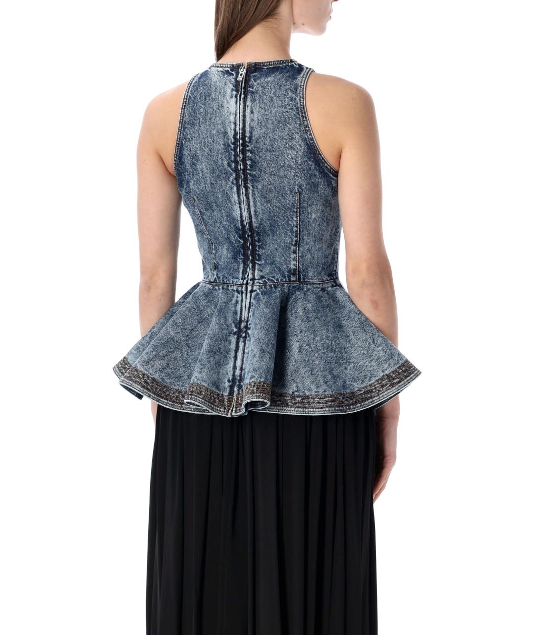 ALAIA Синяя хлопковая майка, фото 2