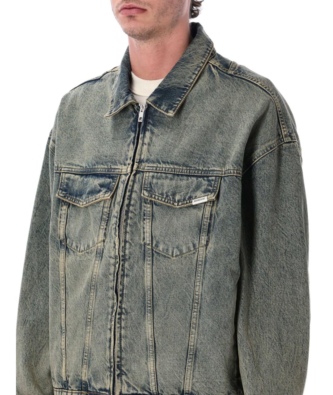 REPRESENT Синяя хлопковая куртка, фото 3