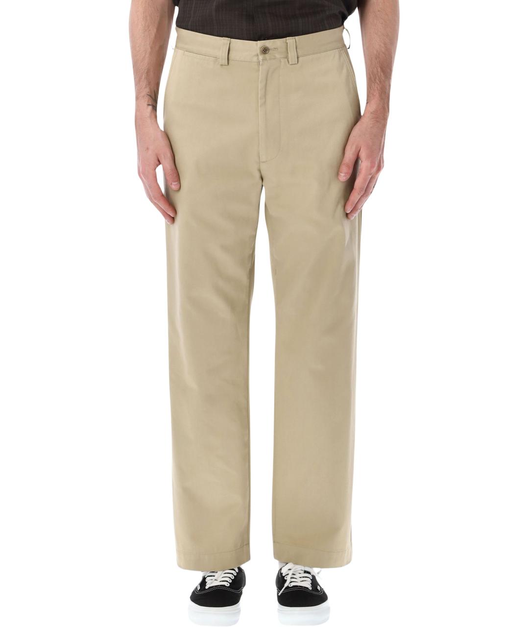 NAMAMICA Бежевые хлопковые повседневные брюки, фото 1