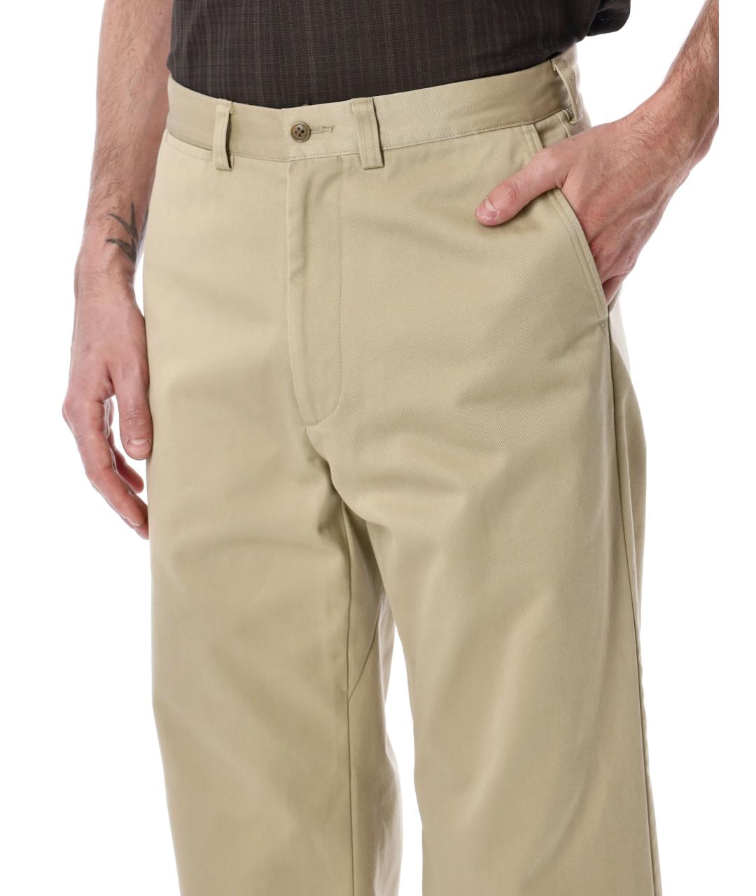 NAMAMICA Бежевые хлопковые повседневные брюки, фото 3