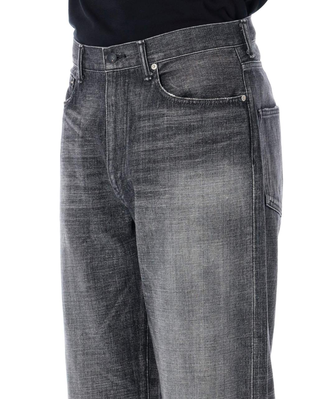 NAMAMICA Черные хлопковые прямые джинсы, фото 3