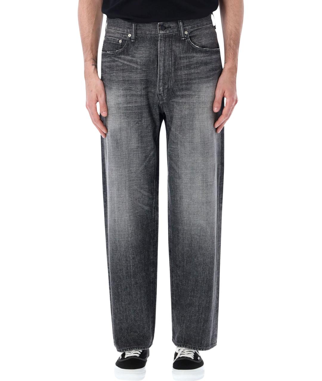 NAMAMICA Черные хлопковые прямые джинсы, фото 1