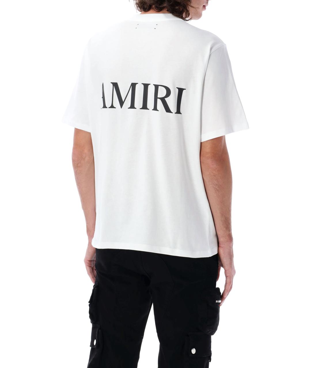 AMIRI Белая хлопковая футболка, фото 2