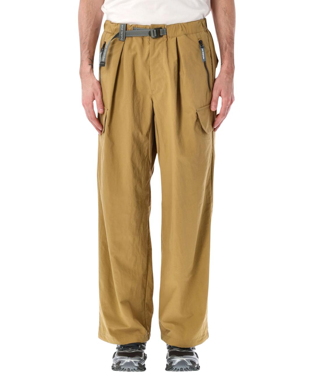 AND WANDER Бежевые полиамидовые повседневные брюки, фото 1