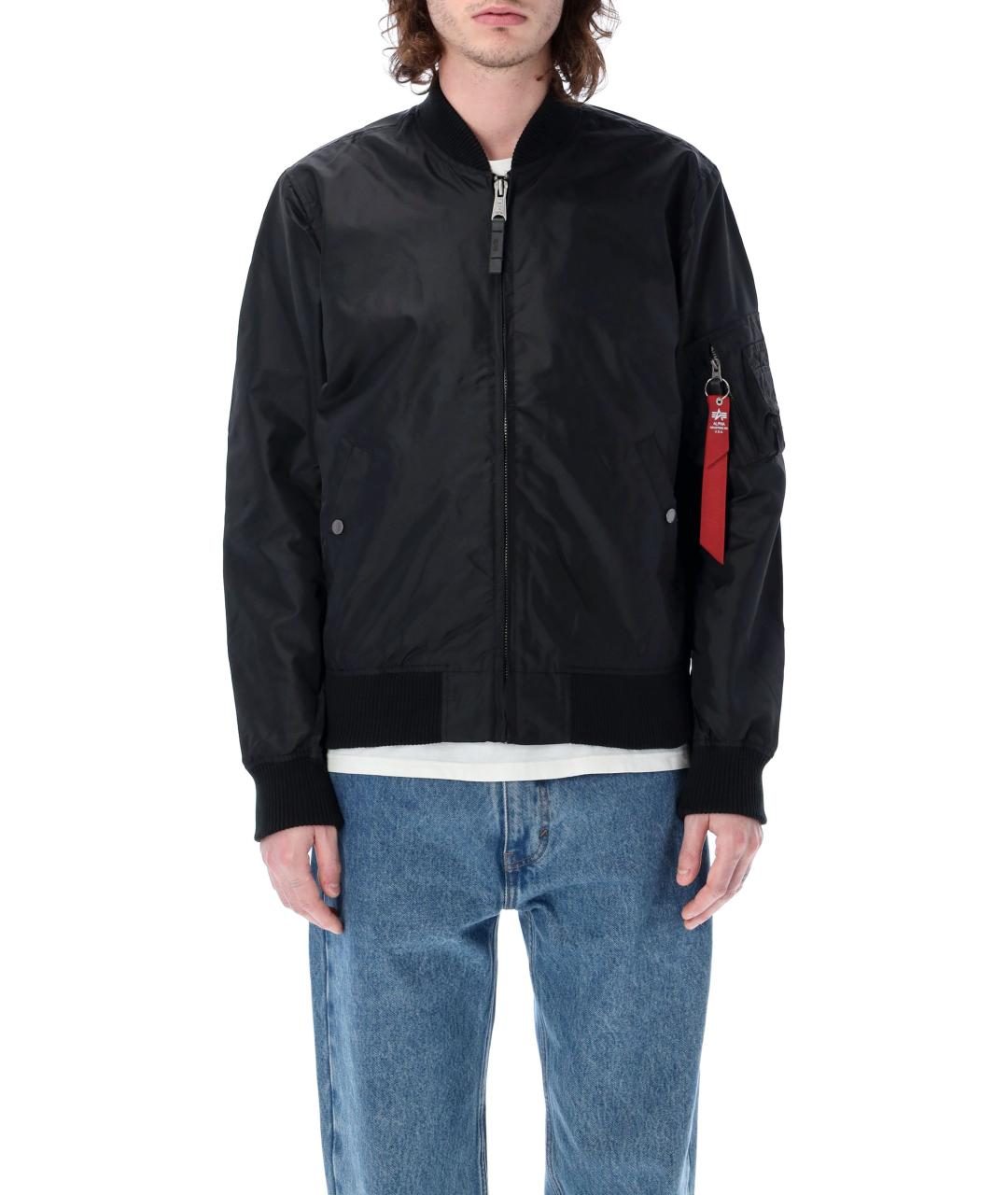 ALPHA INDUSTRIES Черная полиамидовая куртка, фото 1