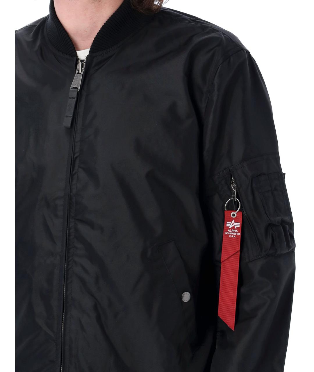 ALPHA INDUSTRIES Черная полиамидовая куртка, фото 3
