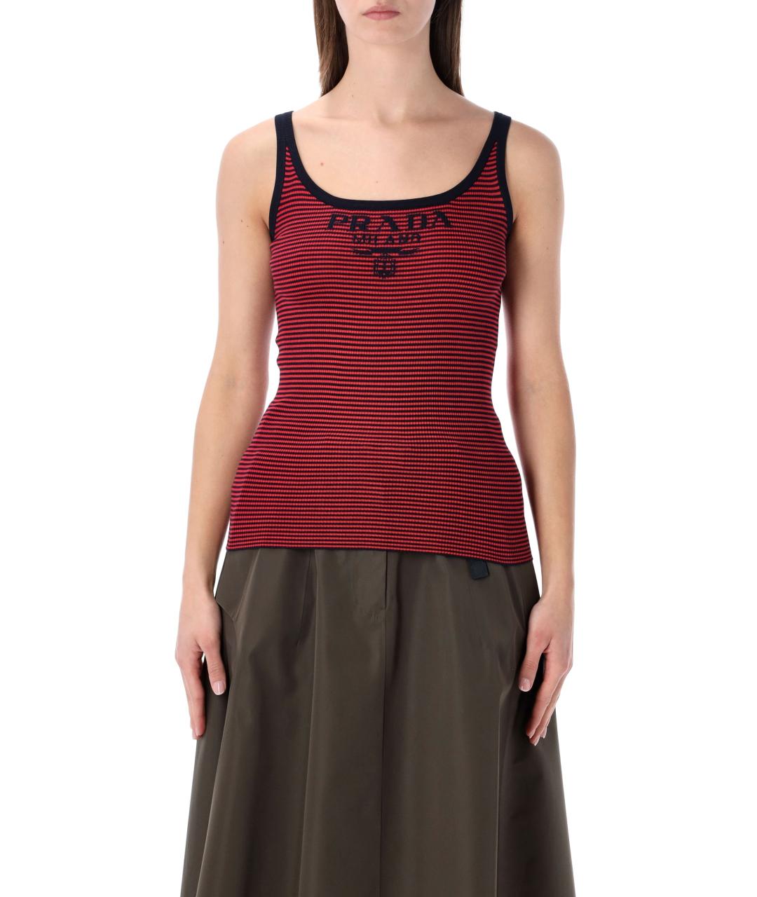 PRADA Мульти шелковая майка, фото 1