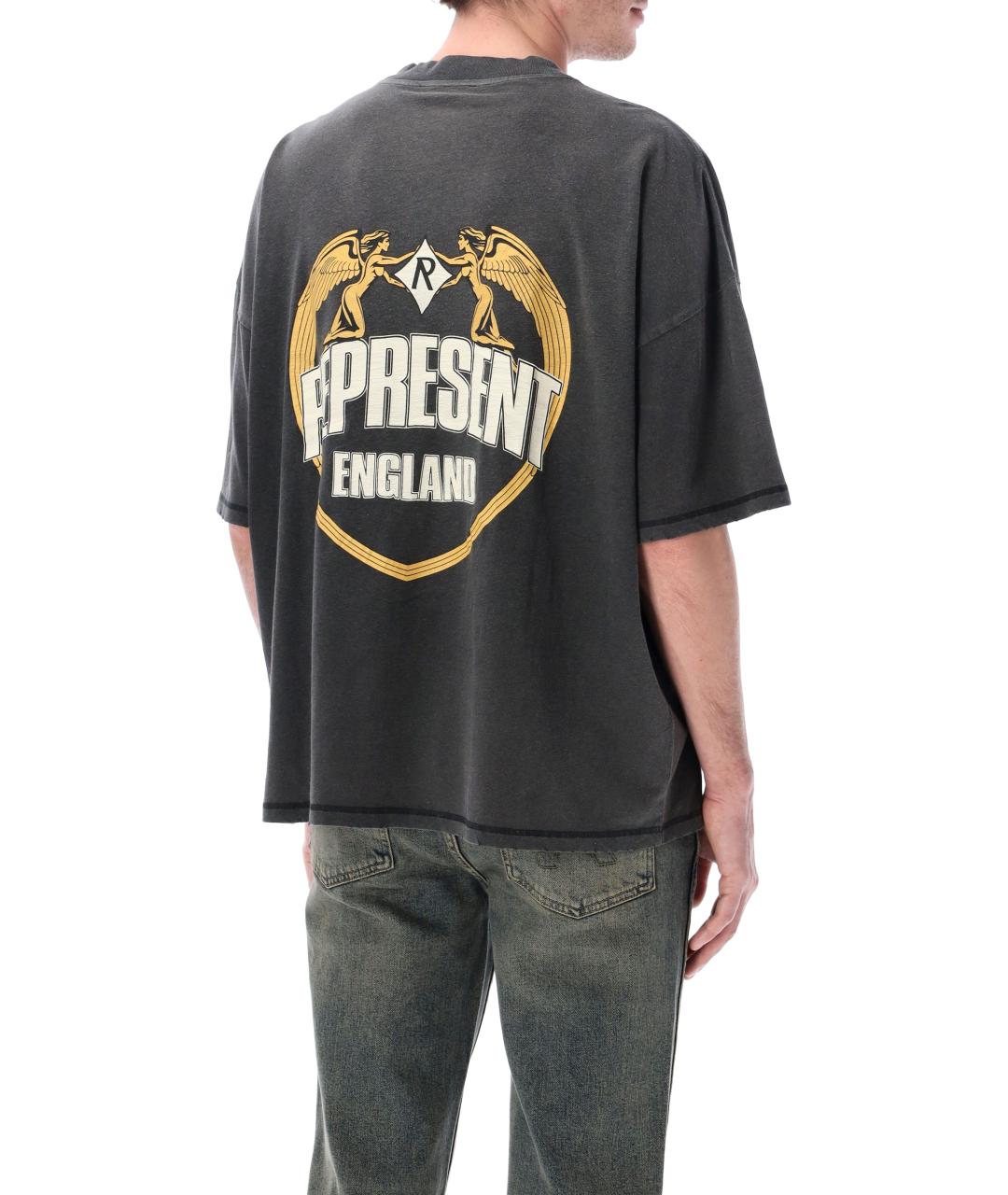 REPRESENT Черная хлопковая футболка, фото 2