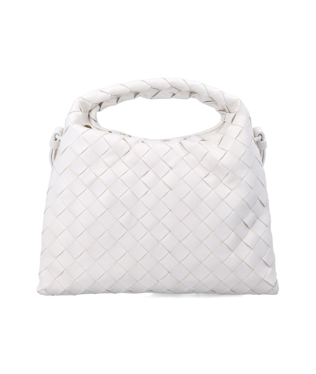 BOTTEGA VENETA Белая кожаная сумка через плечо, фото 3