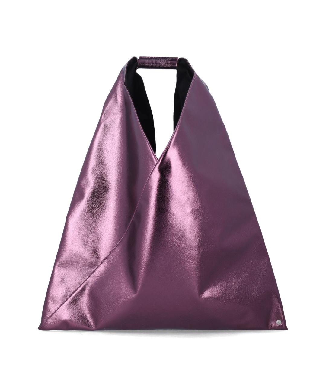 MM6 MAISON MARGIELA Фиолетовая синтетическая сумка тоут, фото 1