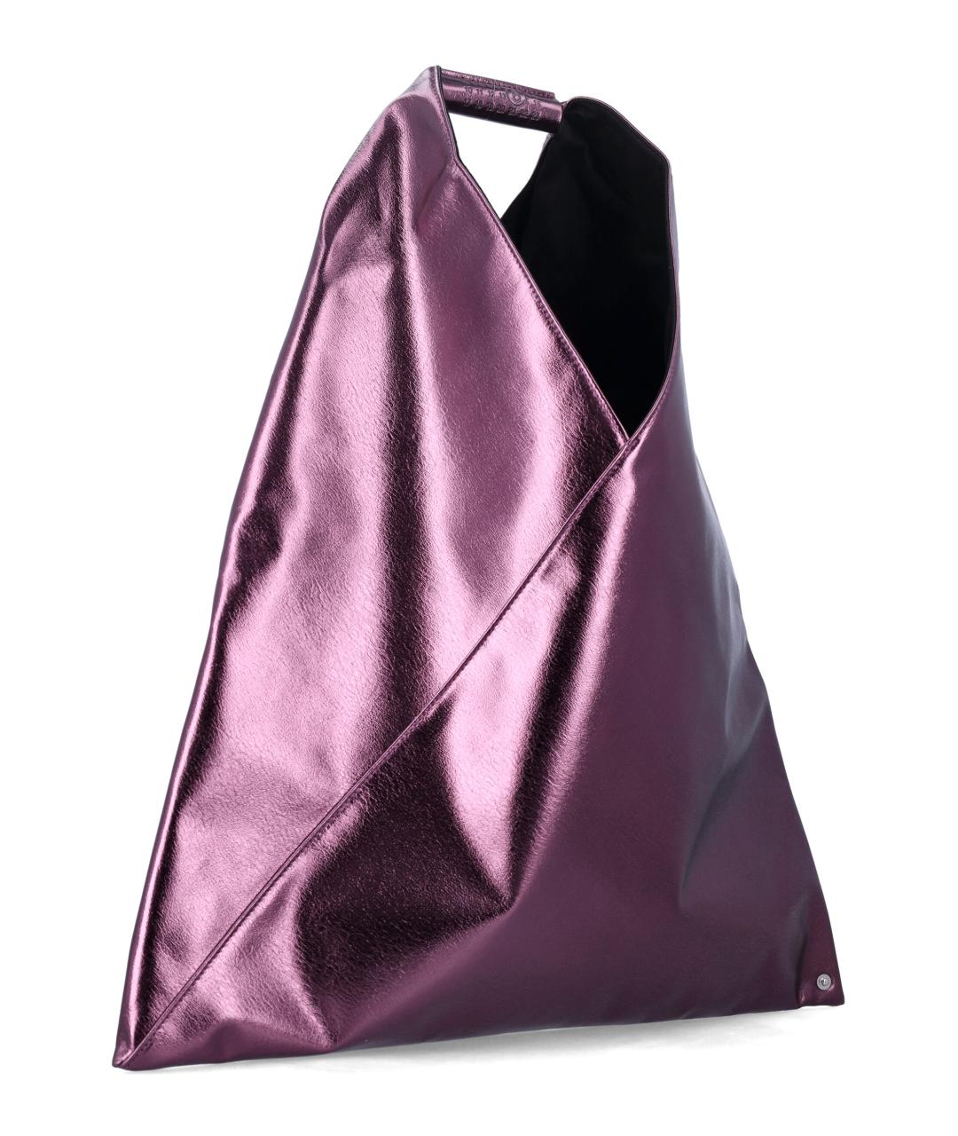 MM6 MAISON MARGIELA Фиолетовая синтетическая сумка тоут, фото 2