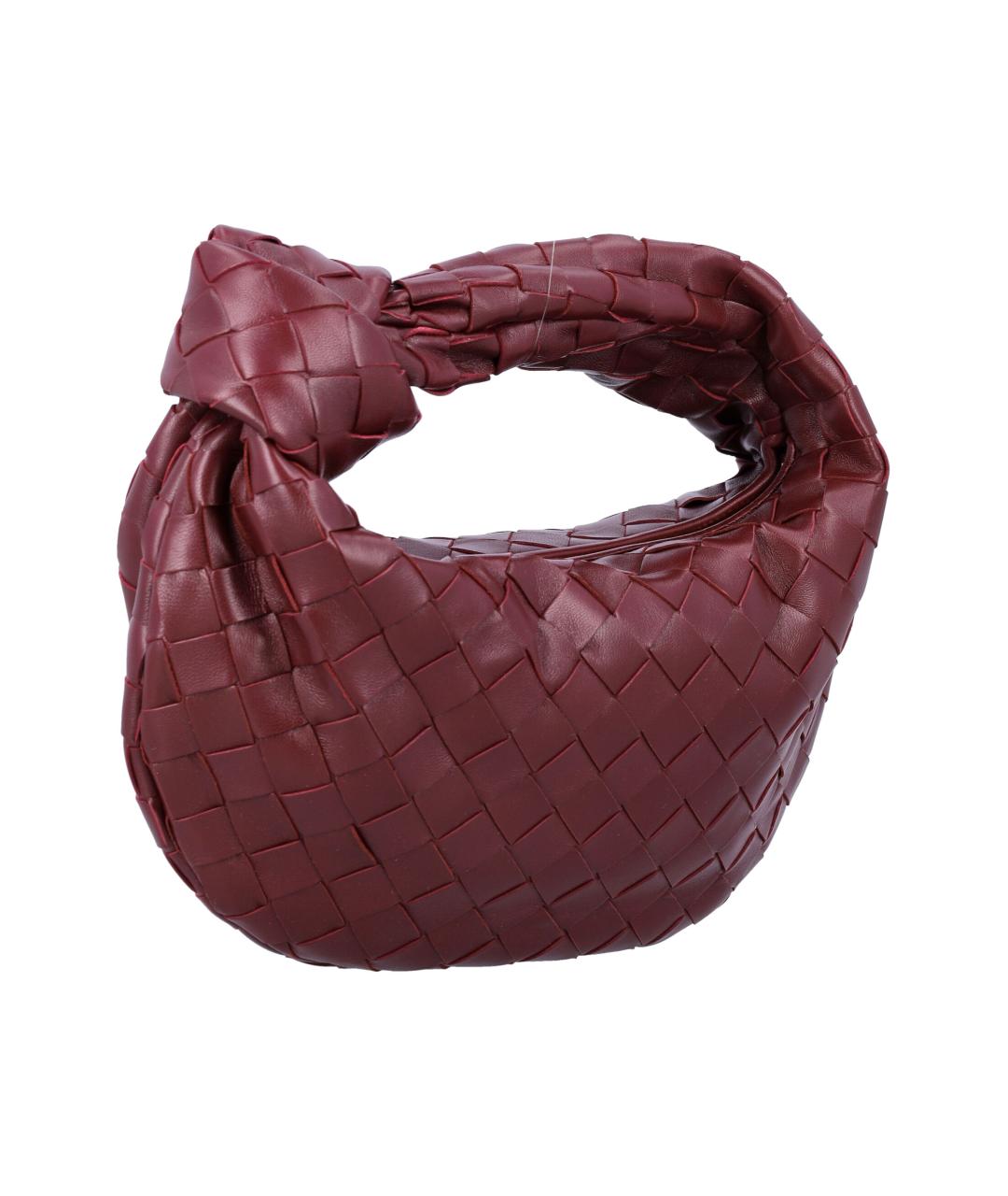 BOTTEGA VENETA Бордовая кожаная сумка с короткими ручками, фото 2