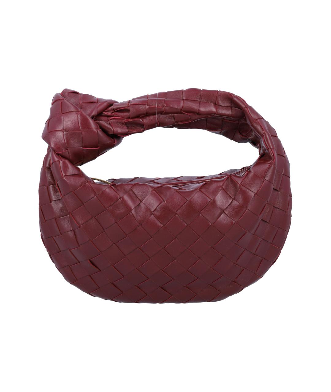 BOTTEGA VENETA Бордовая кожаная сумка с короткими ручками, фото 1