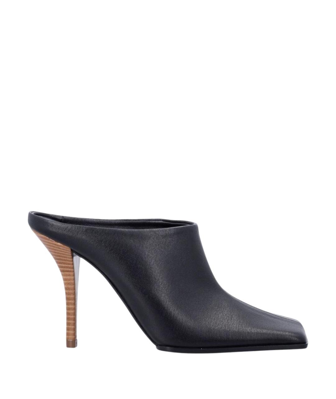 ALAIA Черные кожаные мюли, фото 1