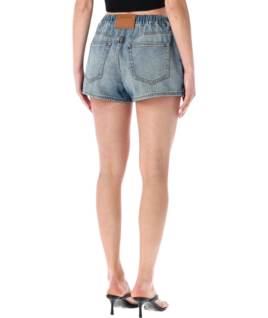 ALEXANDER WANG Синие хлопковые шорты, фото 2