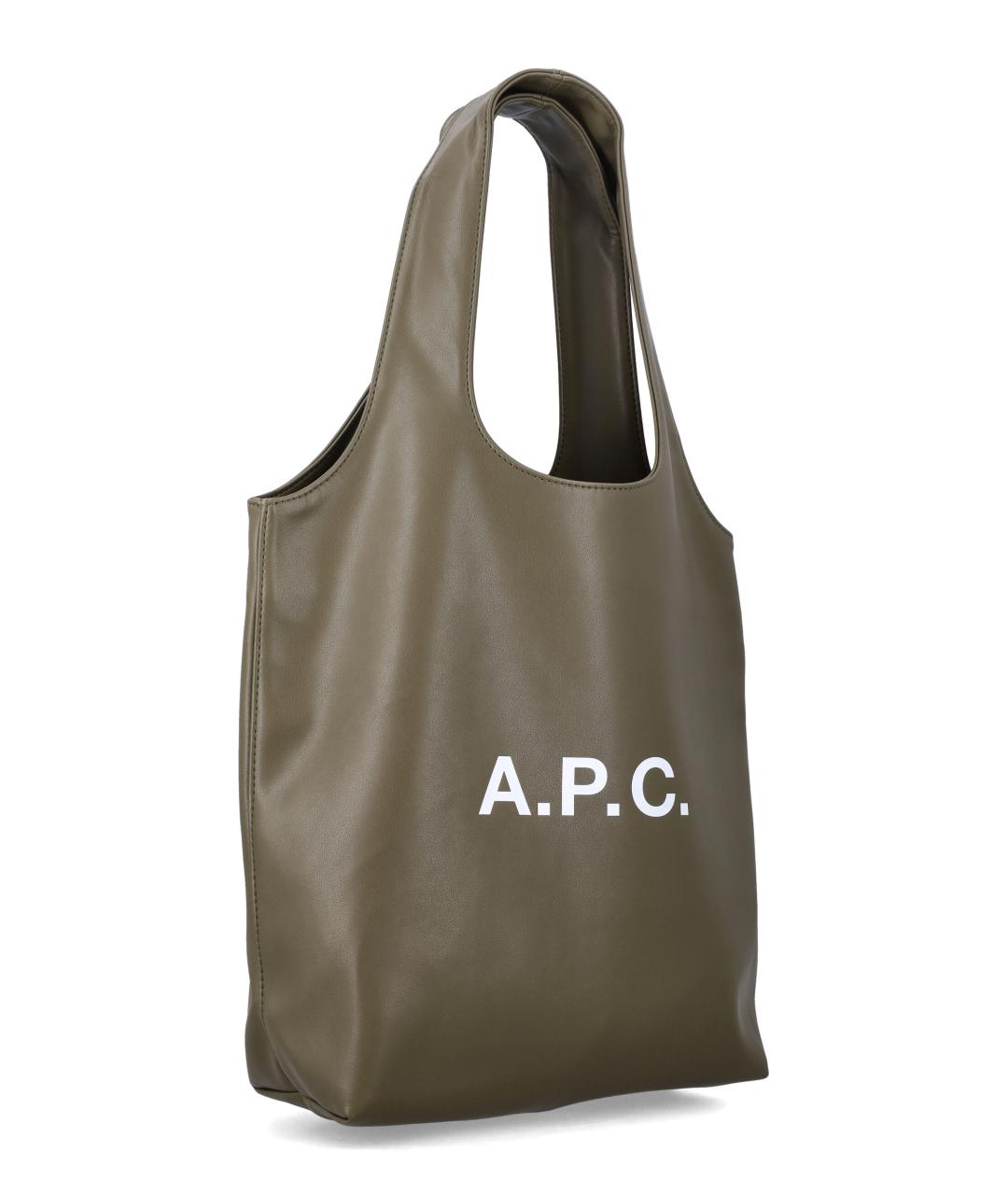 A.P.C. Хаки сумка тоут, фото 2