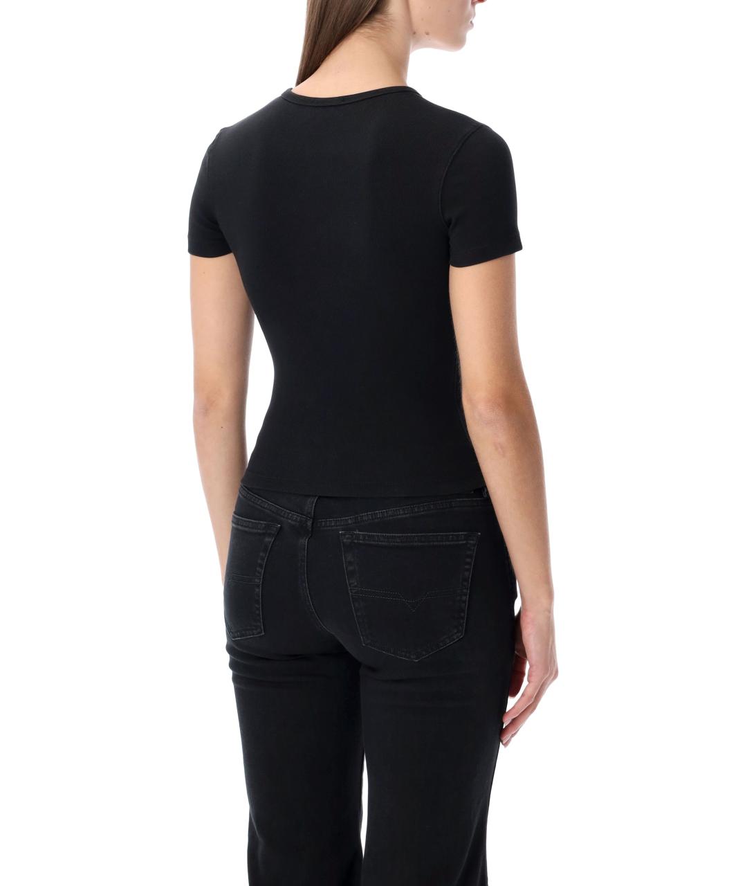 DIESEL Черная хлопковая футболка, фото 2