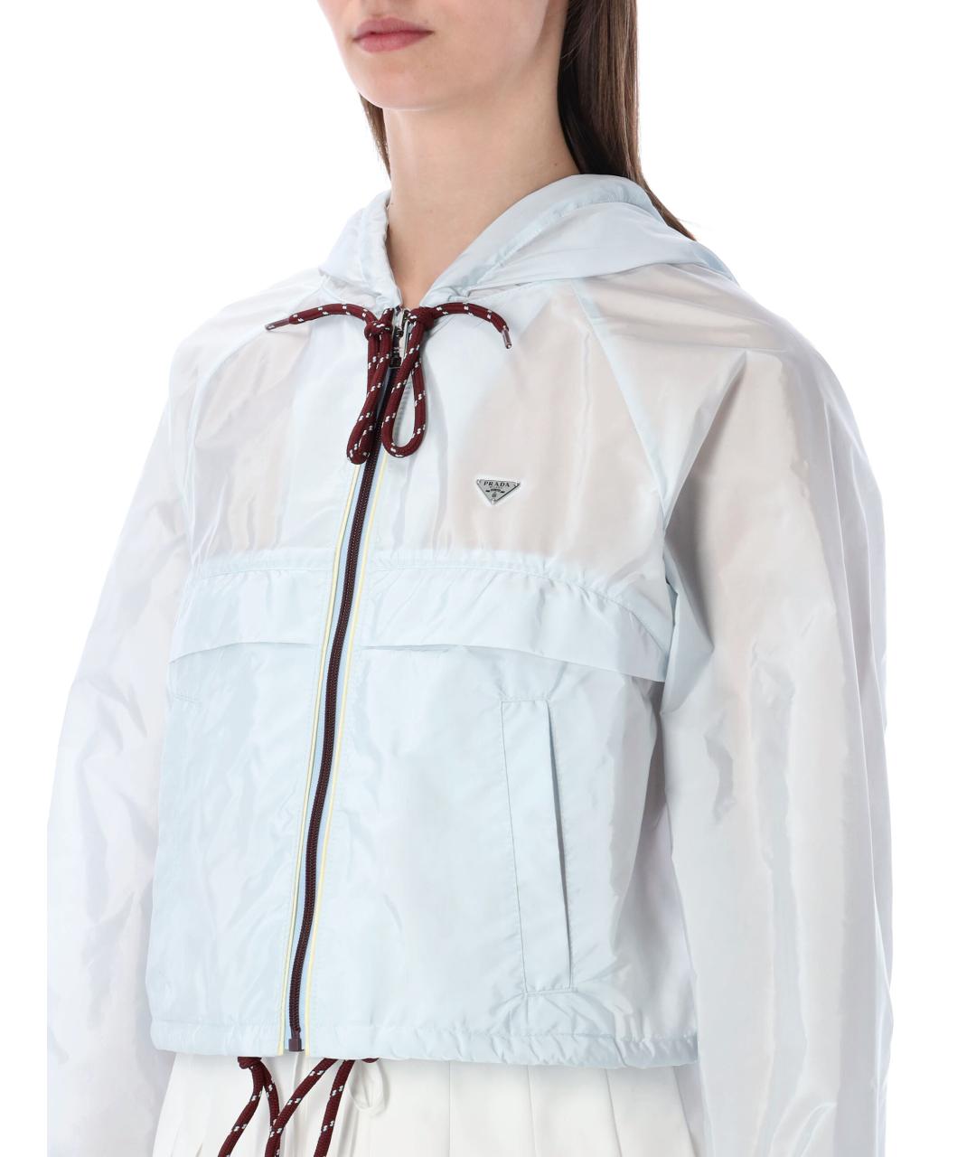 PRADA Голубая полиамидовая куртка, фото 3